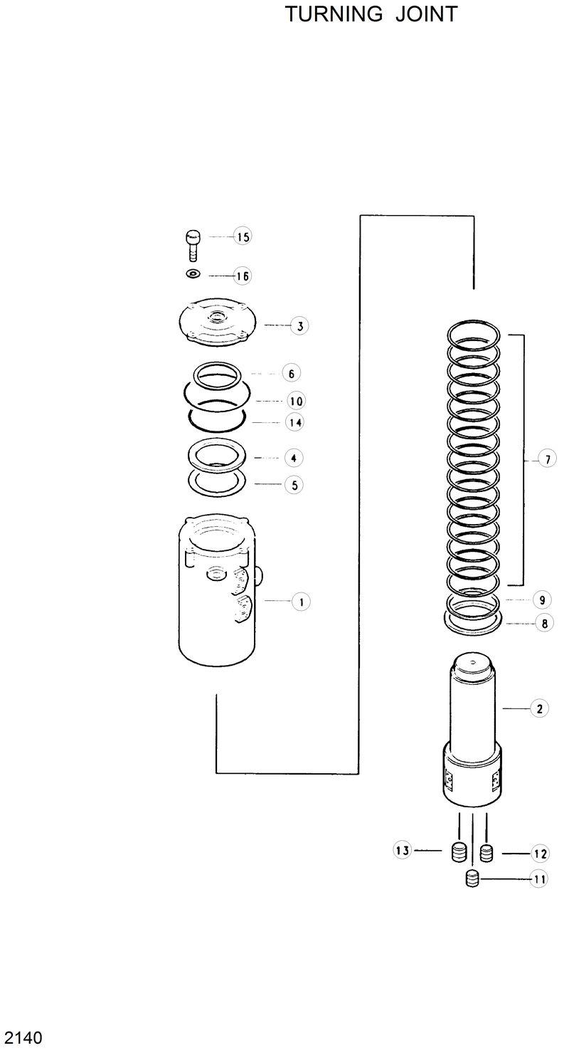 Схема запчастей Hyundai R130W - TURNING JOINT 