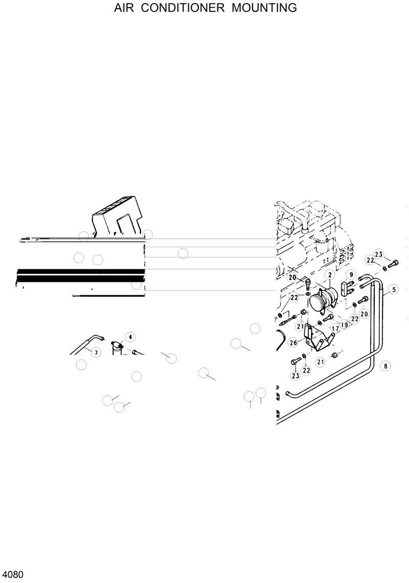 Схема запчастей Hyundai R130W - AIR CONDITIONER MOUNTING 