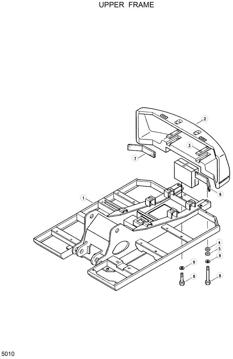 Схема запчастей Hyundai R130W - UPPER FRAME 