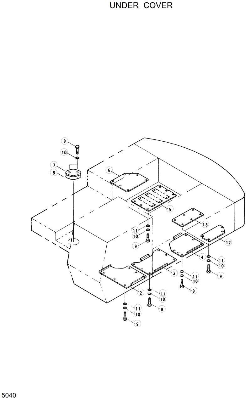Схема запчастей Hyundai R130W - UNDER COVER 