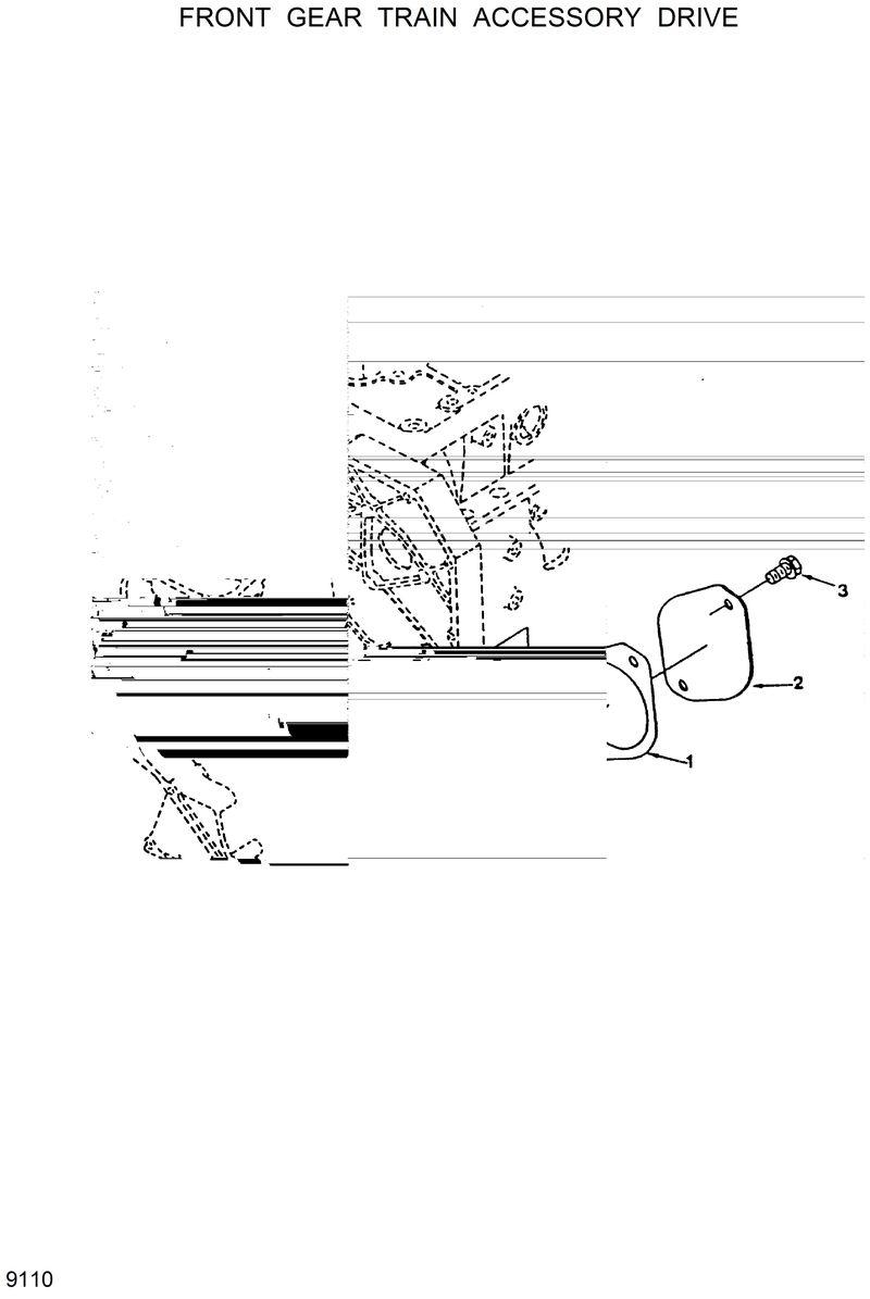 Схема запчастей Hyundai R130W - FRONT GEAR TRAIN ACCESSORY DRIVE 