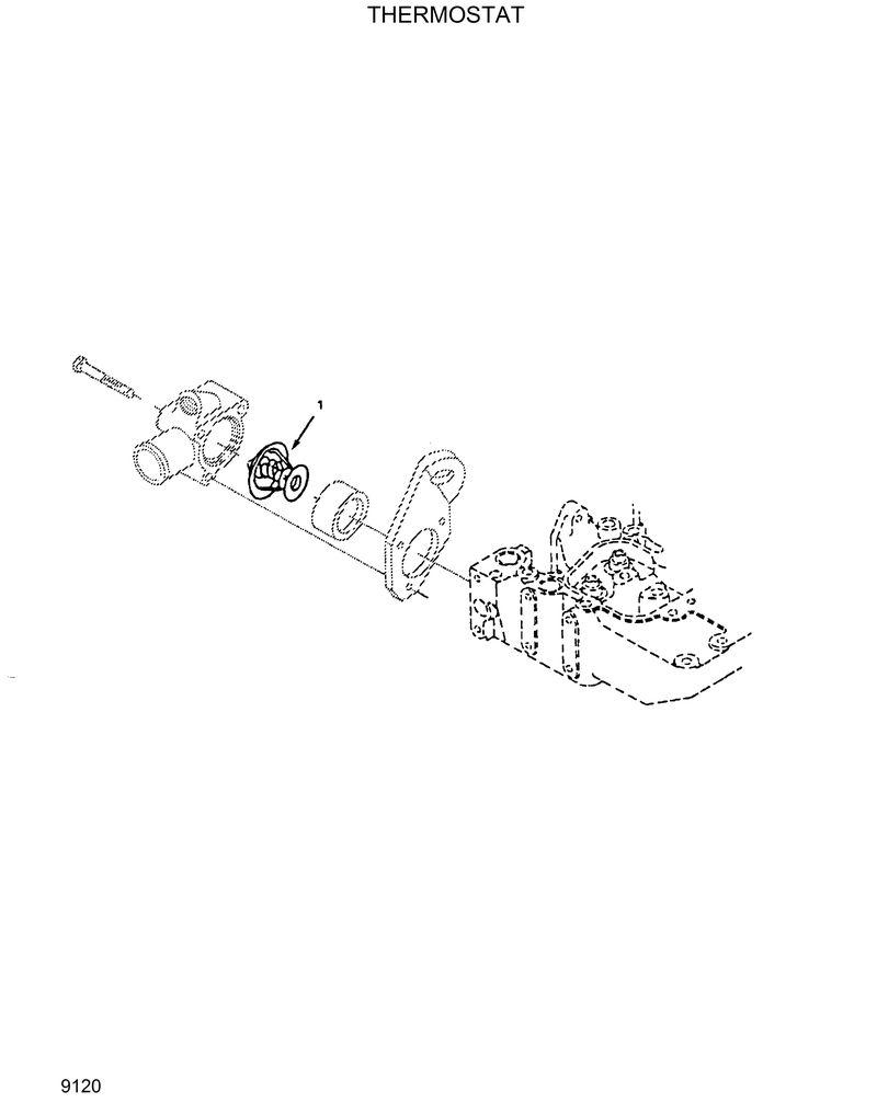 Схема запчастей Hyundai R130W - THERMOSTAT 
