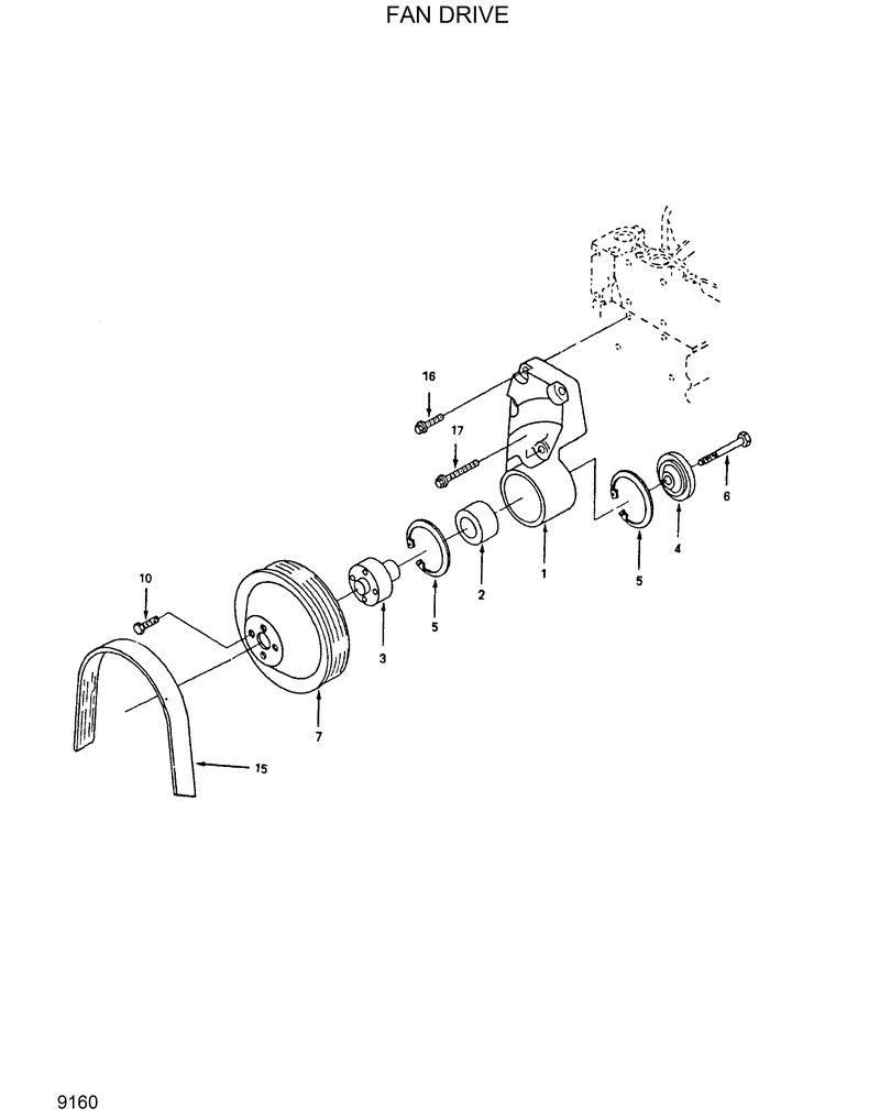 Схема запчастей Hyundai R130W - FAN DRIVE 