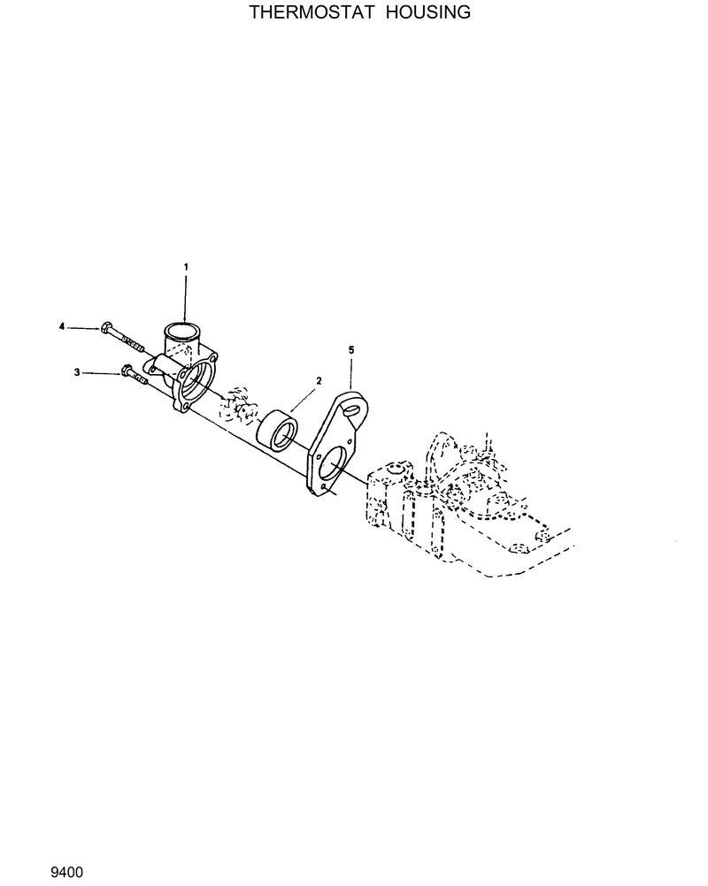 Схема запчастей Hyundai R130W - THERMOSTAT HOUSING 