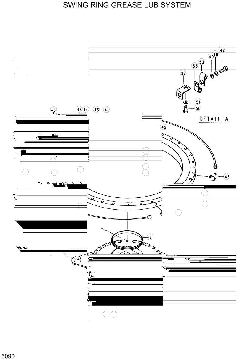 Схема запчастей Hyundai R200W2 - SWING RING GREASE LUB SYSYEM 