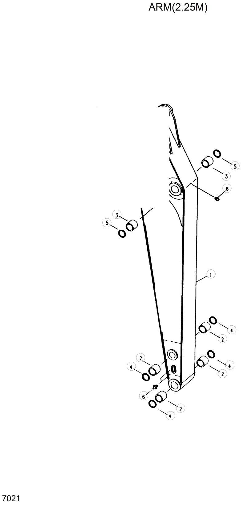 Схема запчастей Hyundai R200W2 - ARM(2.25M) 