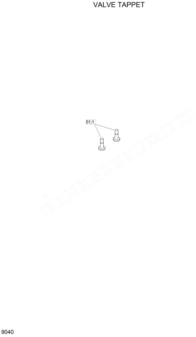 Схема запчастей Hyundai R200W2 - VALVE TAPPET 