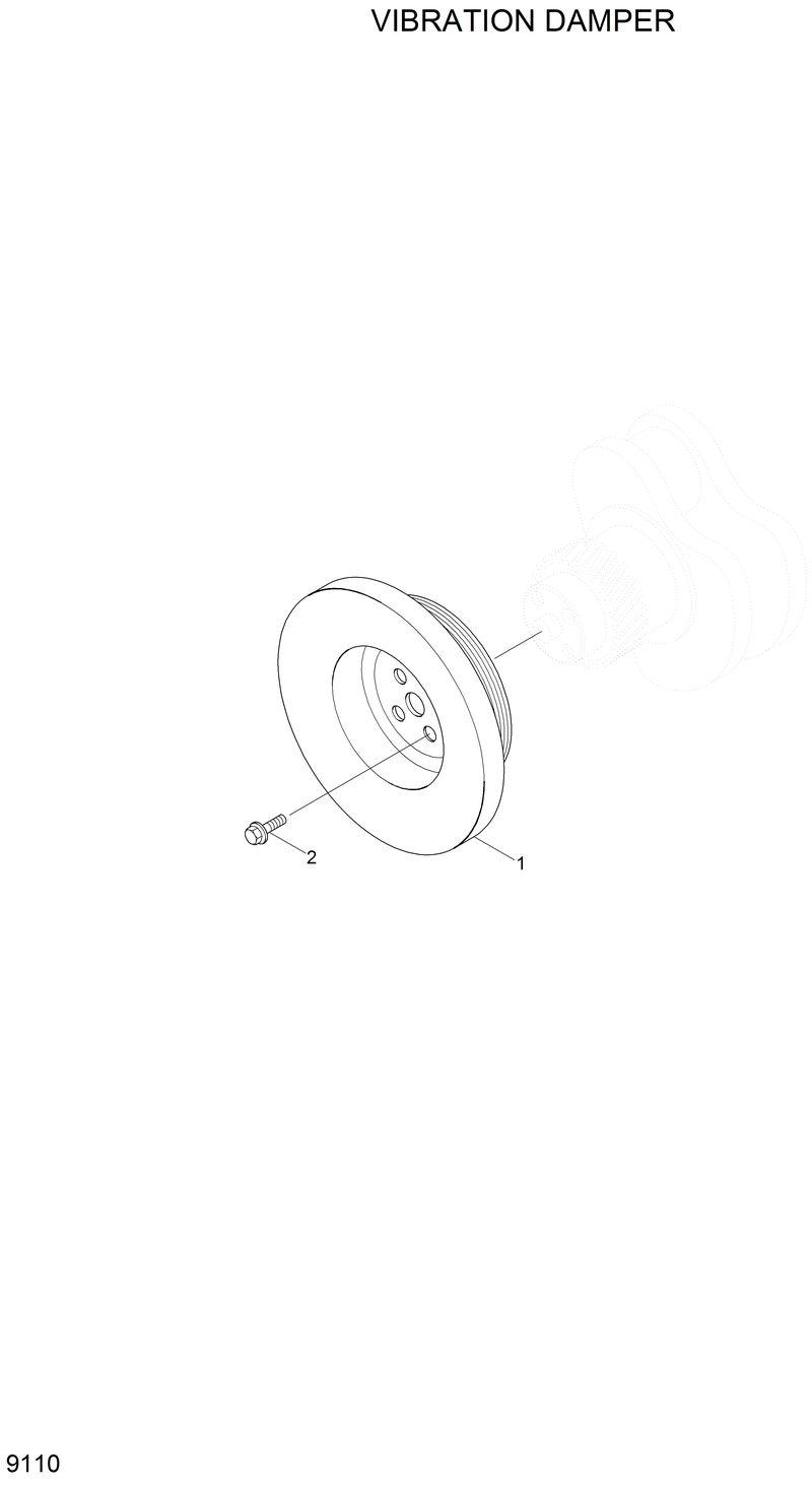 Схема запчастей Hyundai R200W2 - VIBRATION DAMPER 