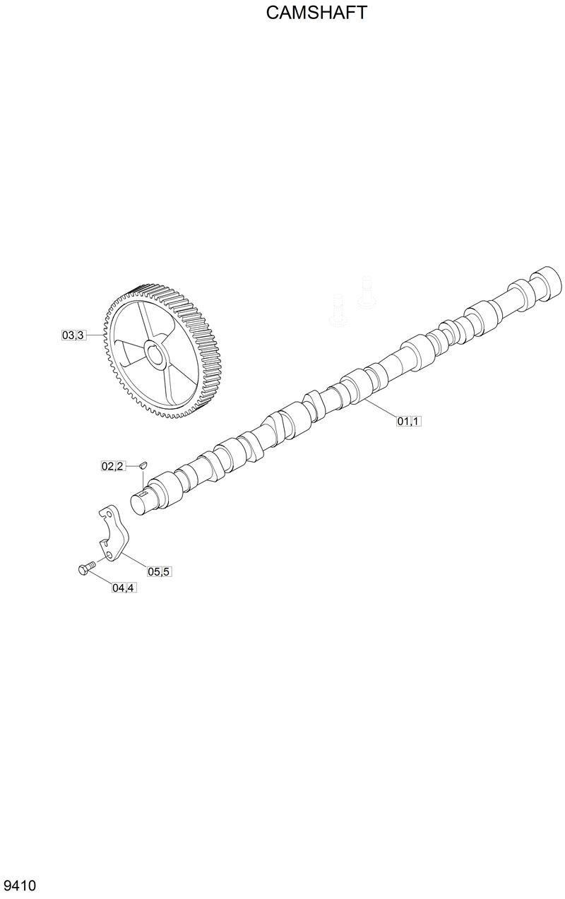 Схема запчастей Hyundai R200W2 - CAMSHAFT 