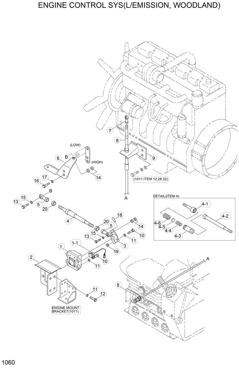Схема запчастей Hyundai 33HDLL - ENGINE CONTROL SYS(L/EMISSION, WOODLAND) 