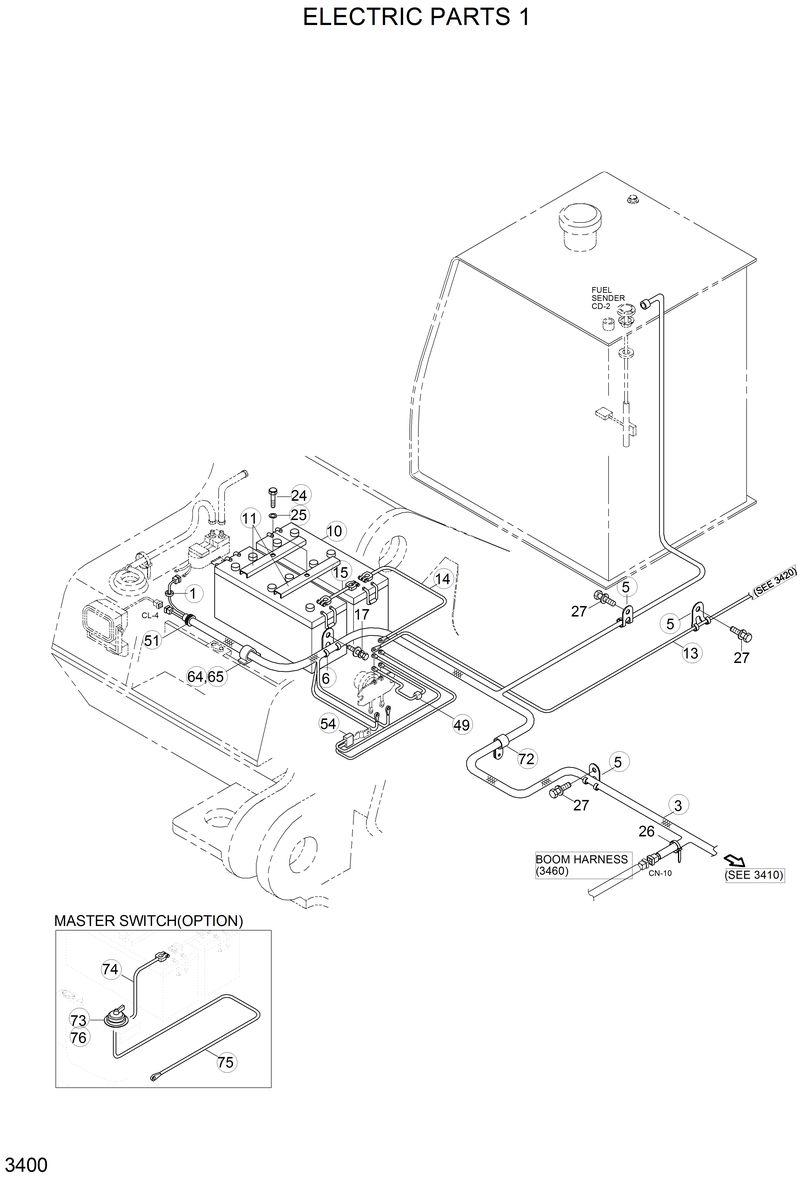 Схема запчастей Hyundai 33HDLL - ELECTRIC PARTS 1 