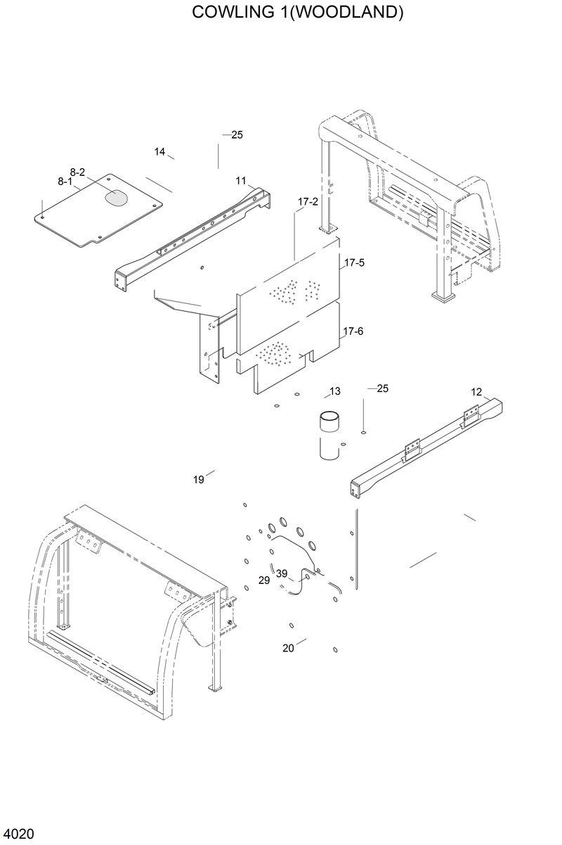 Схема запчастей Hyundai 33HDLL - COWLING 1(WOODLAND) 