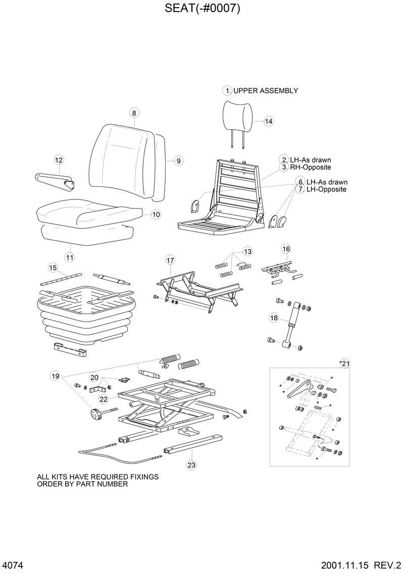 Схема запчастей Hyundai 33HDLL - SEAT(-#0007) 