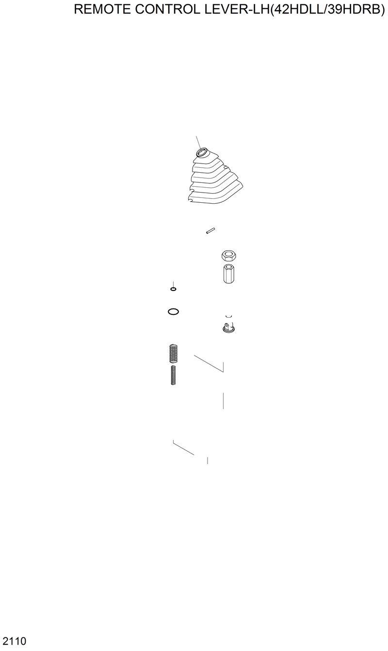 Схема запчастей Hyundai 42HDLL - REMOTE CONTROL LEVER-LH(42HDLL/39HDRB) 