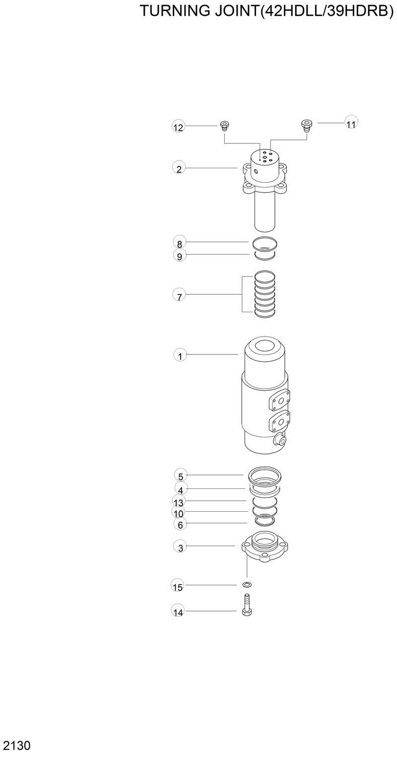 Схема запчастей Hyundai 42HDLL - TURNING JOINT(42HDLL/39HDRB) 