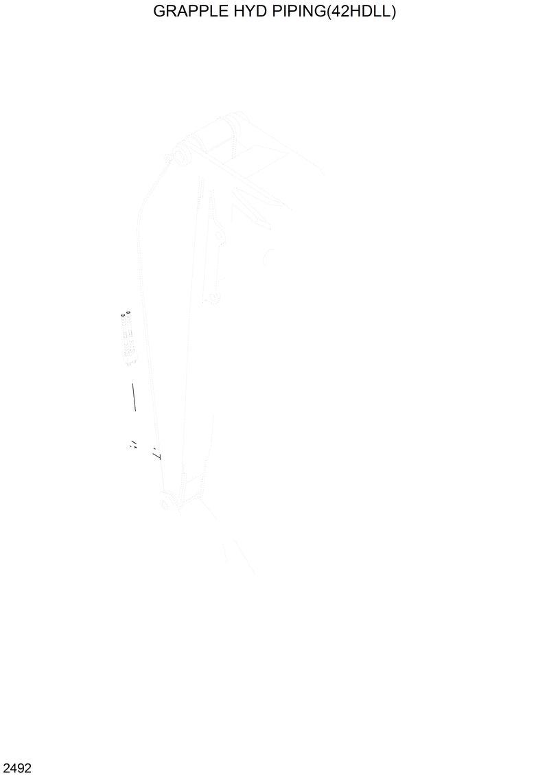 Схема запчастей Hyundai 42HDLL - GRAPPLE HYD PIPING 3(42HDLL) 