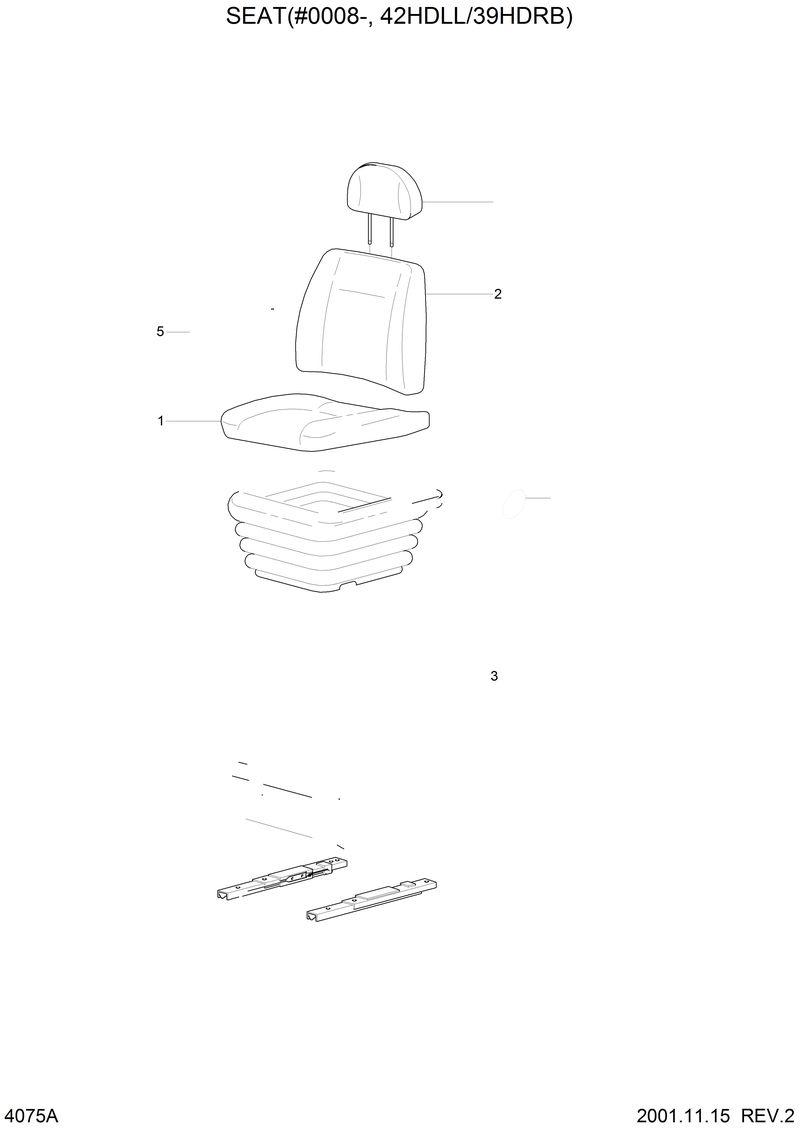 Схема запчастей Hyundai 42HDLL - SEAT(#0008-, 42HDLL/39HDRB) 
