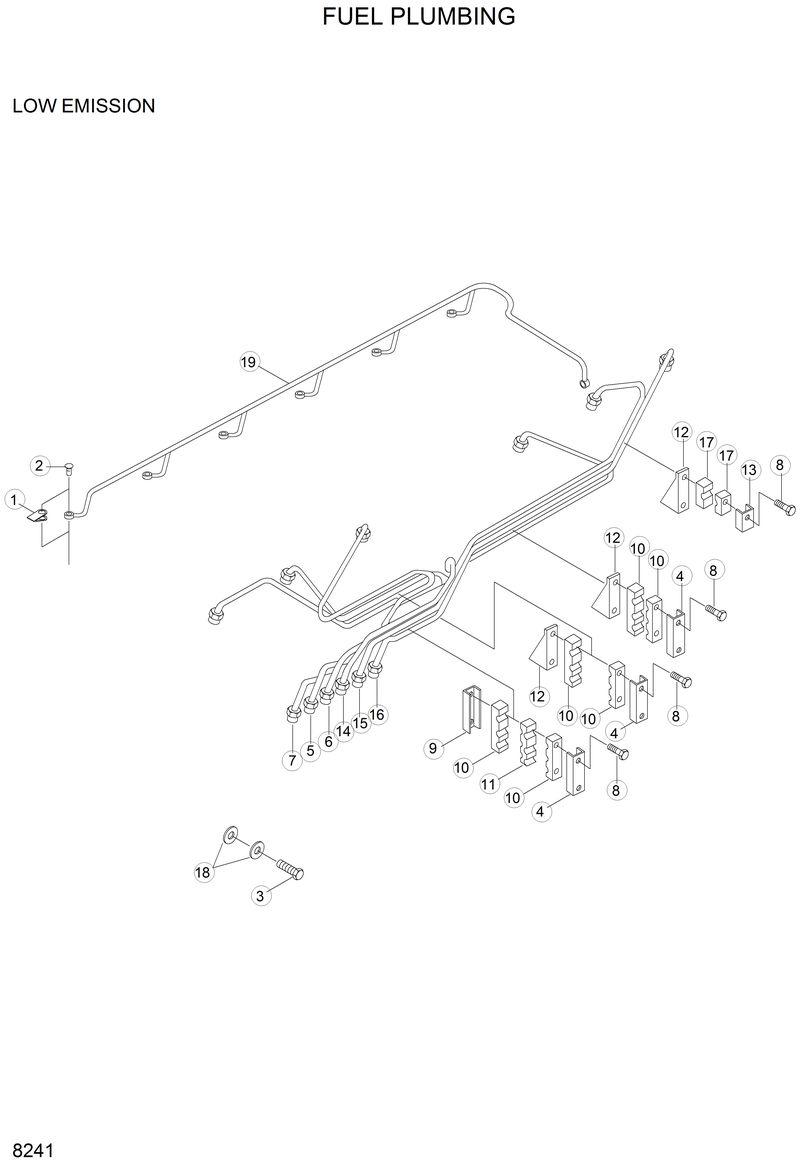 Схема запчастей Hyundai 42HDLL - FUEL PLUMBING 