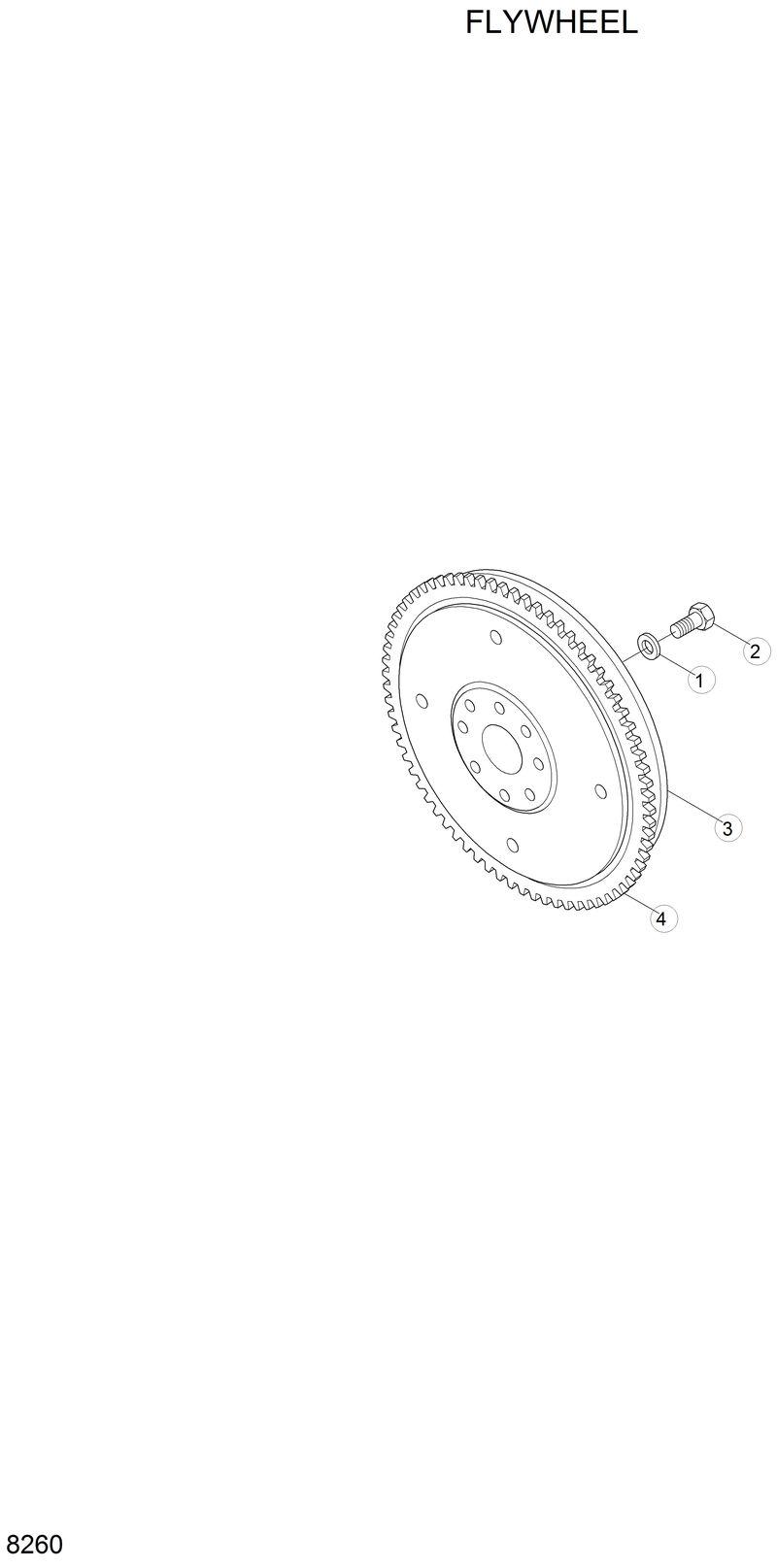 Схема запчастей Hyundai 42HDLL - FLYWHEEL 