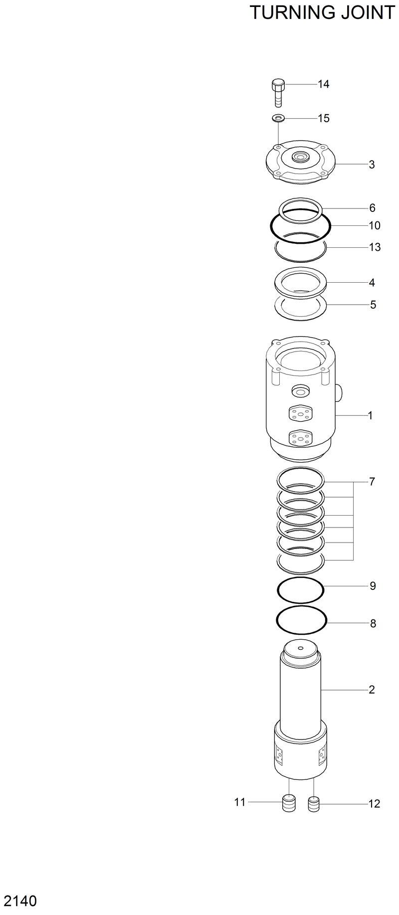 Схема запчастей Hyundai R210LC3LL - TURNING JOINT 