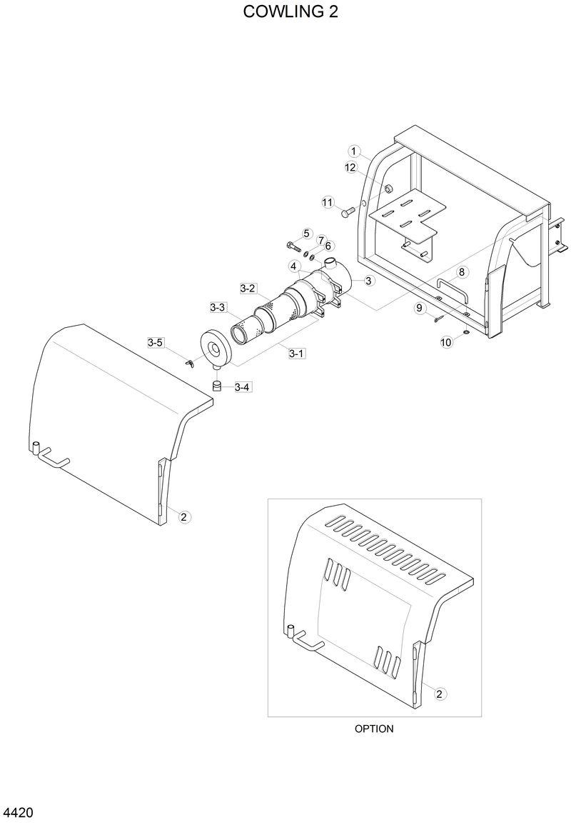 Схема запчастей Hyundai R210LC3LL - COWLING 2 
