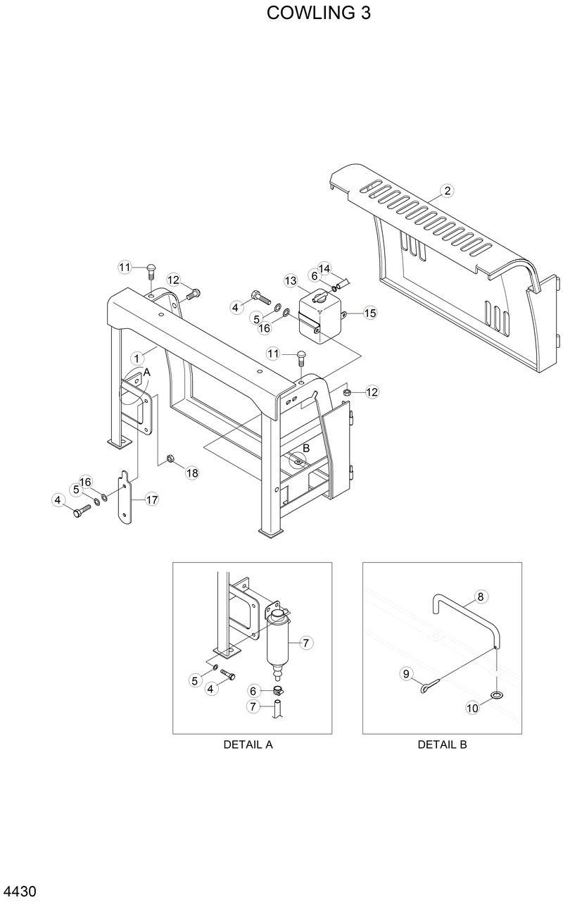 Схема запчастей Hyundai R210LC3LL - COWLING 3 