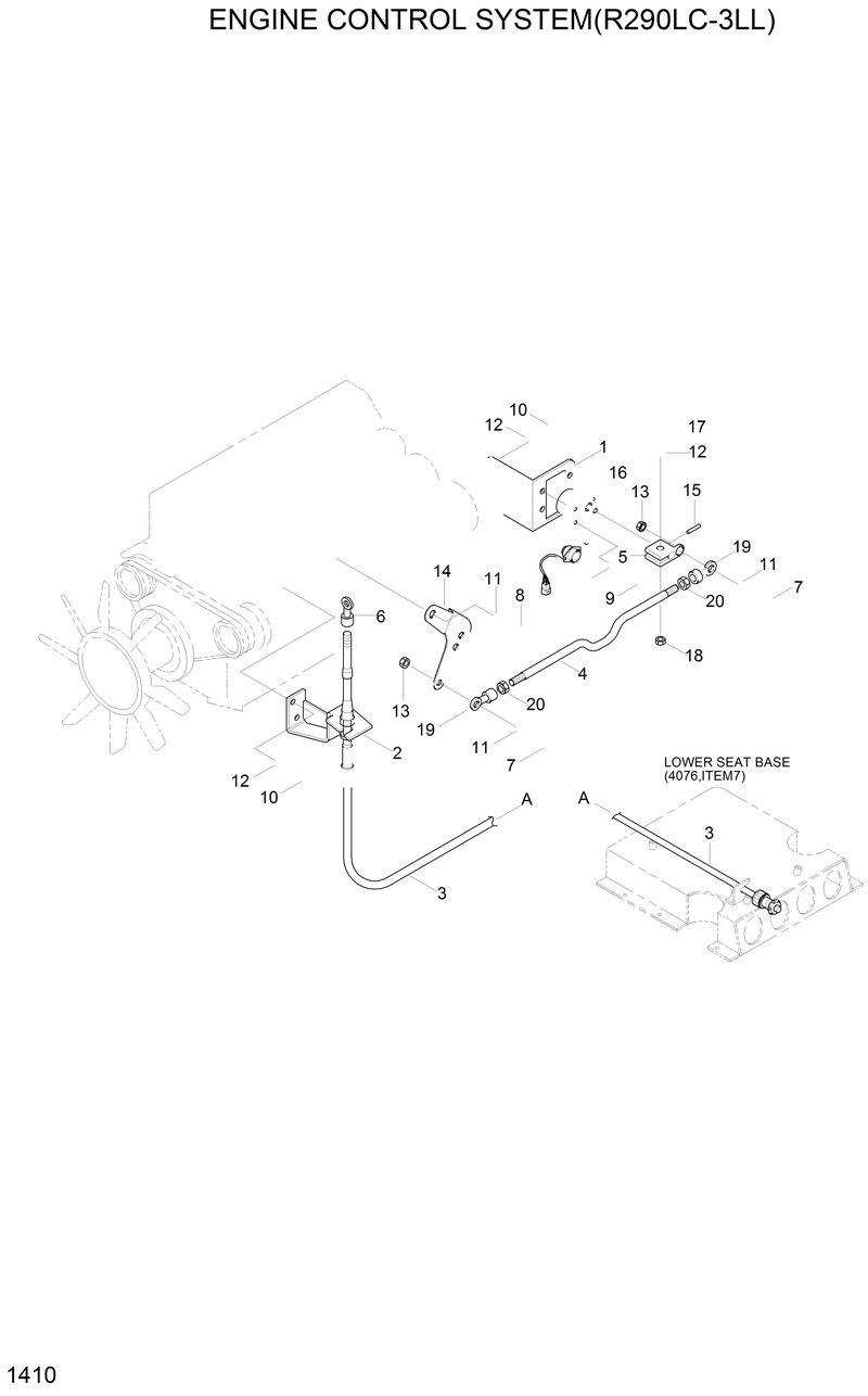 Схема запчастей Hyundai R290LC3LL - ENGINE CONTROL SYSTEM(R290LC-3LL) 