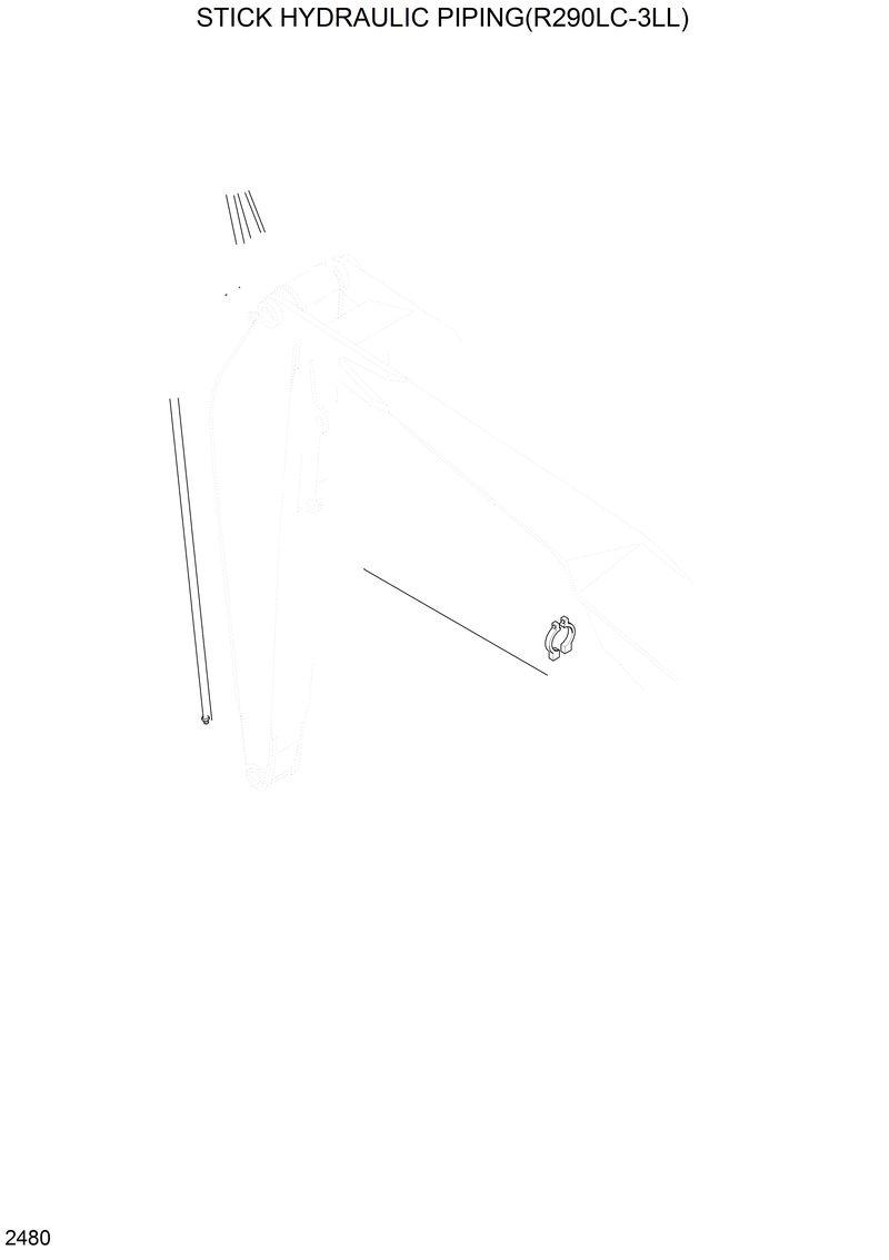 Схема запчастей Hyundai R290LC3LL - STICK HYD PIPING(R290LC-3LL) 