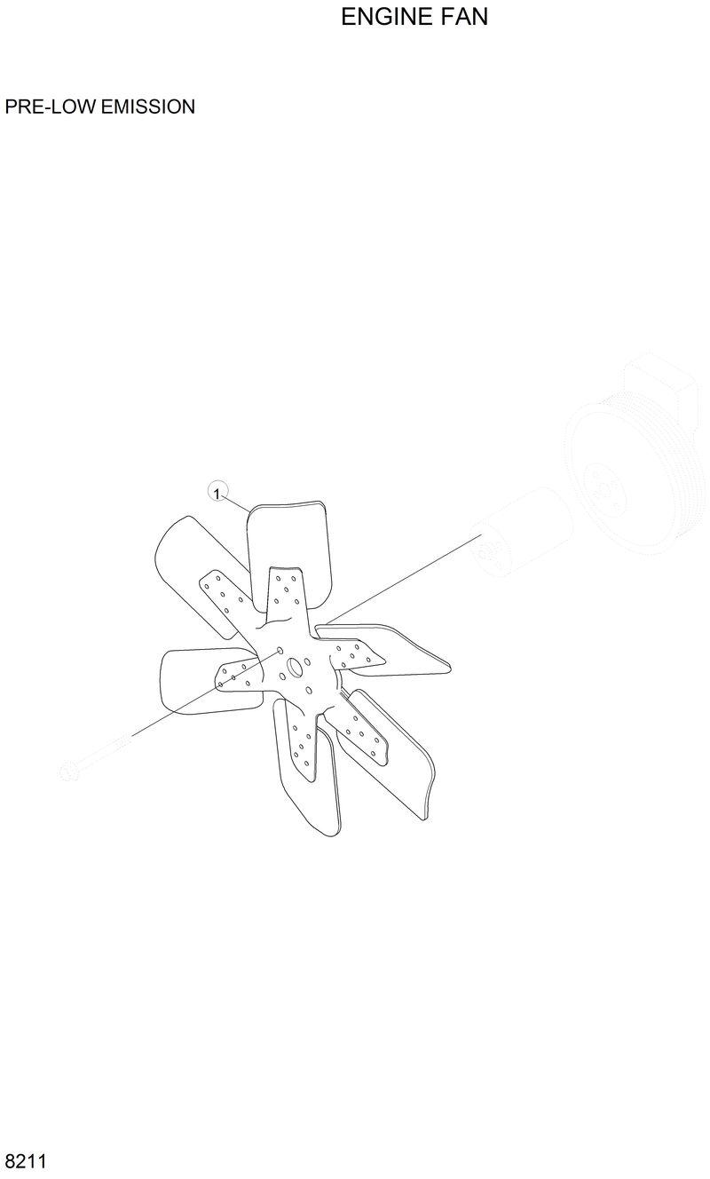 Схема запчастей Hyundai R290LC3LL - ENGINE FAN 