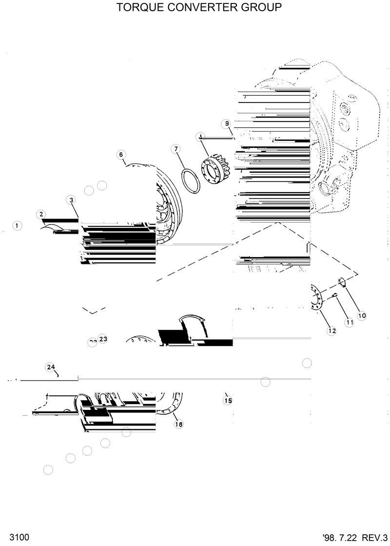 Схема запчастей Hyundai HL17C - TORQUE CONVERTER GROUP 