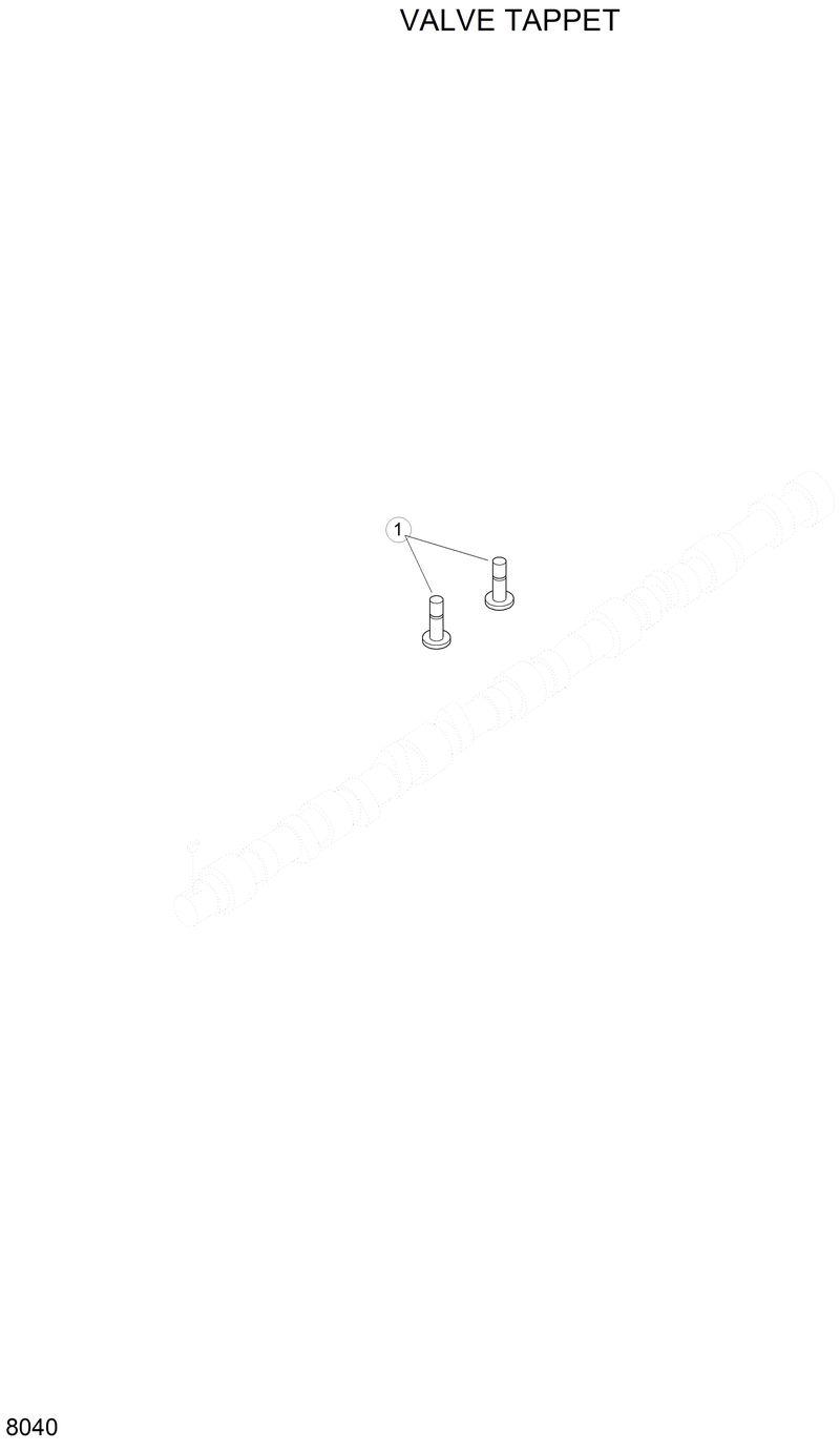 Схема запчастей Hyundai HL17C - VALVE TAPPET 