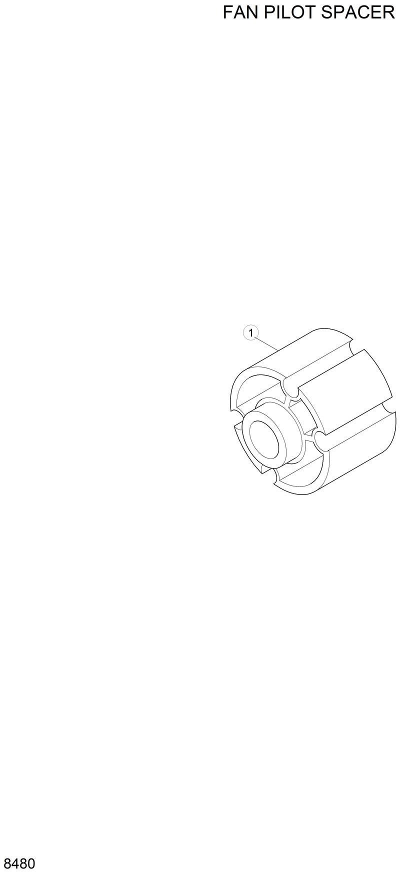 Схема запчастей Hyundai HL17C - FAN PILOT SPACER 