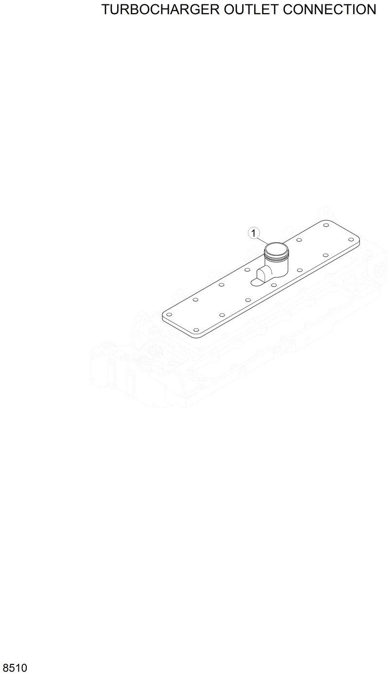 Схема запчастей Hyundai HL17C - TURBOCHARGER LOCATION 
