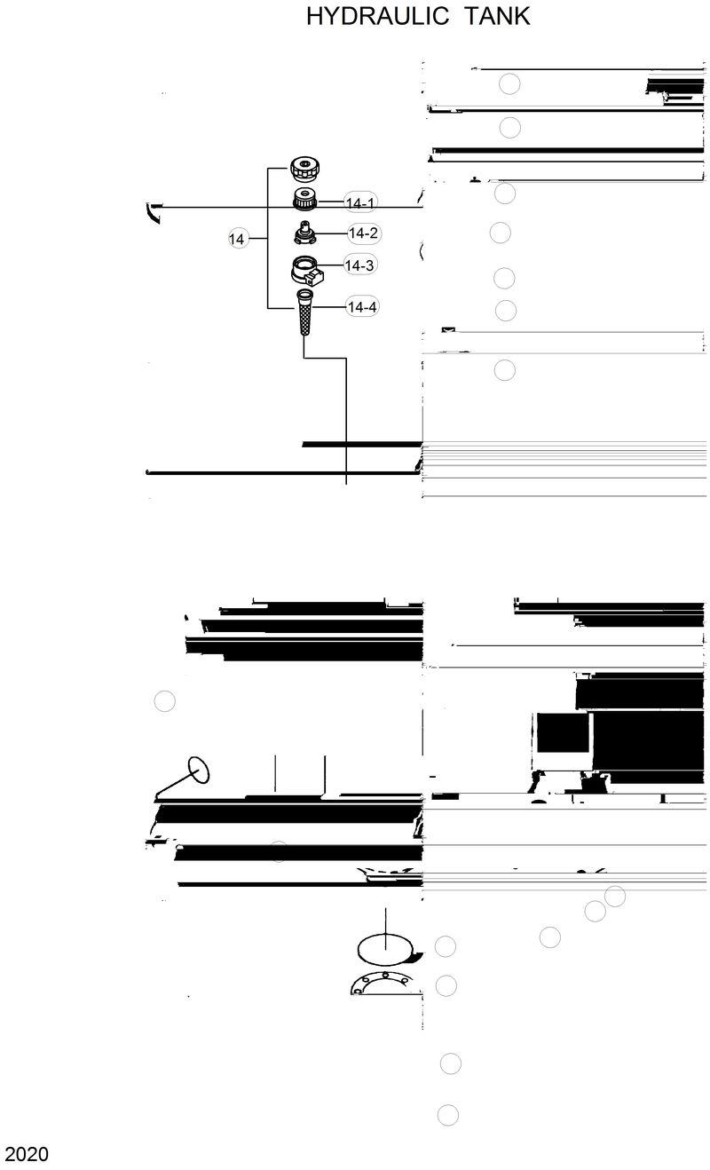Схема запчастей Hyundai HL25C - HYDRAULIC TANK 