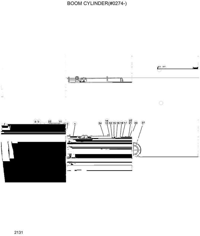 Схема запчастей Hyundai HL25C - BOOM CYLINDER(#0274-) 