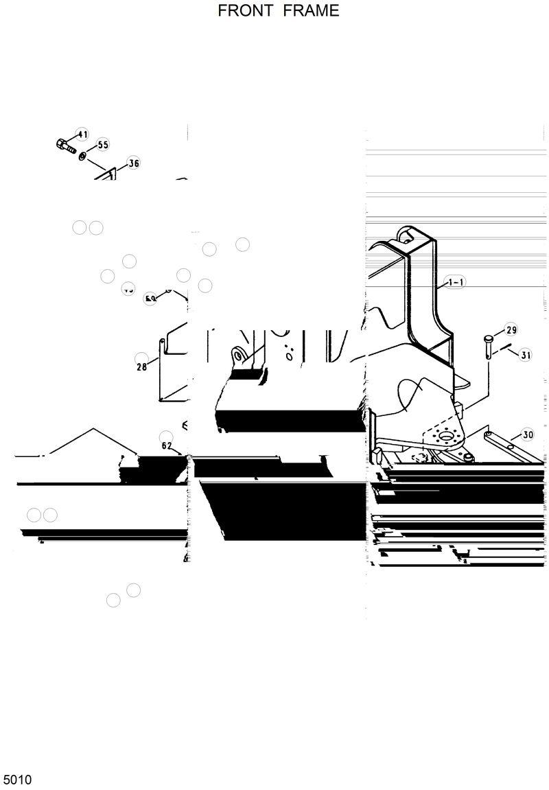 Схема запчастей Hyundai HL25C - FRONT FRAME 