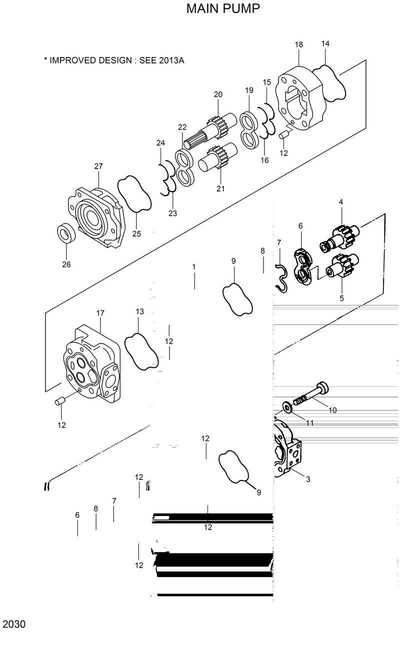 Схема запчастей Hyundai HL35C - MAIN PUMP 