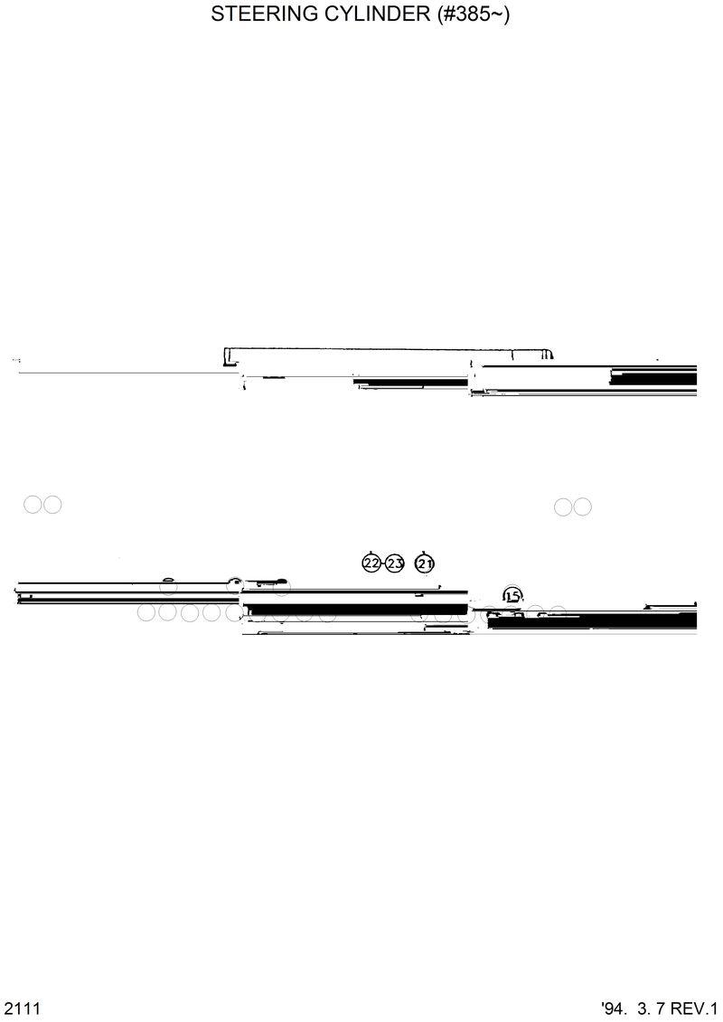 Схема запчастей Hyundai HL35C - STEERING CYLINDER(#0385-) 