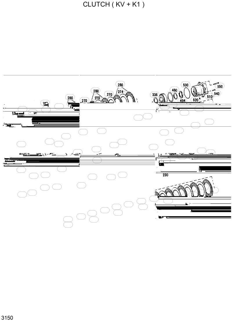 Схема запчастей Hyundai HL35C - CLUTCH(KV+K1) 