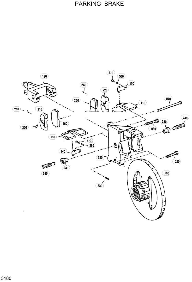 Схема запчастей Hyundai HL35C - PARKING BRAKE 