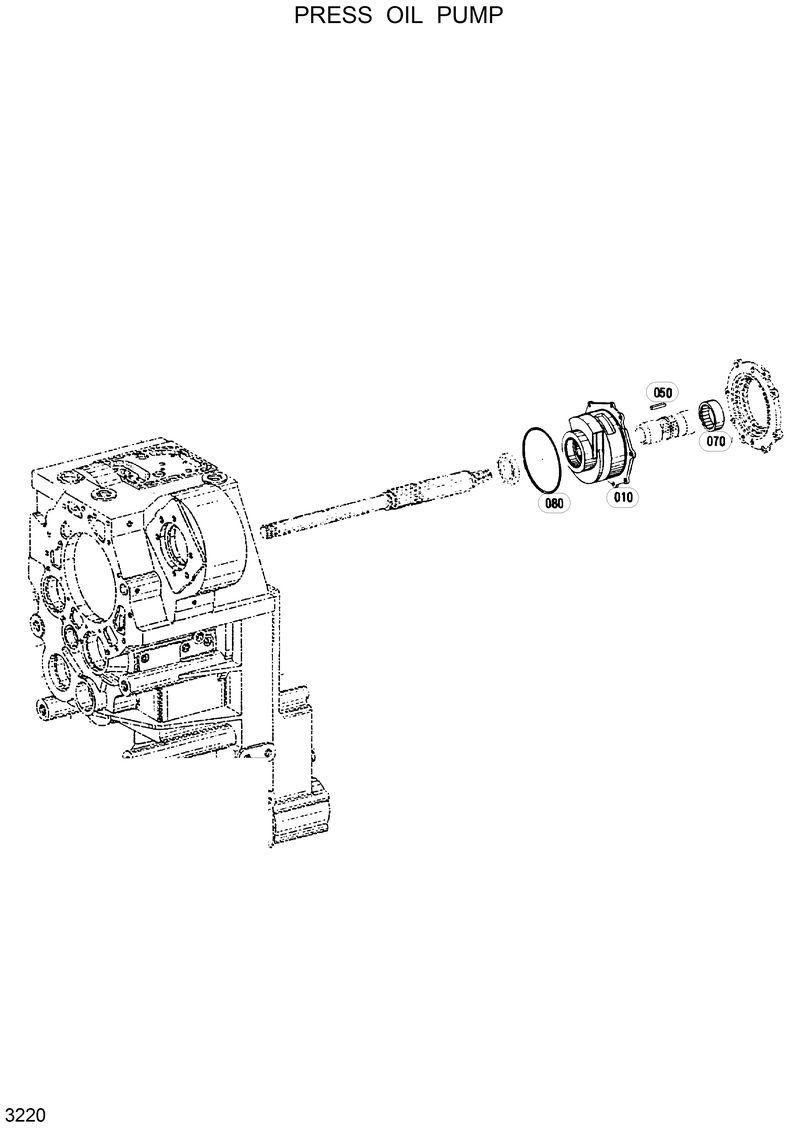 Схема запчастей Hyundai HL35C - PRESS OIL PUMP 