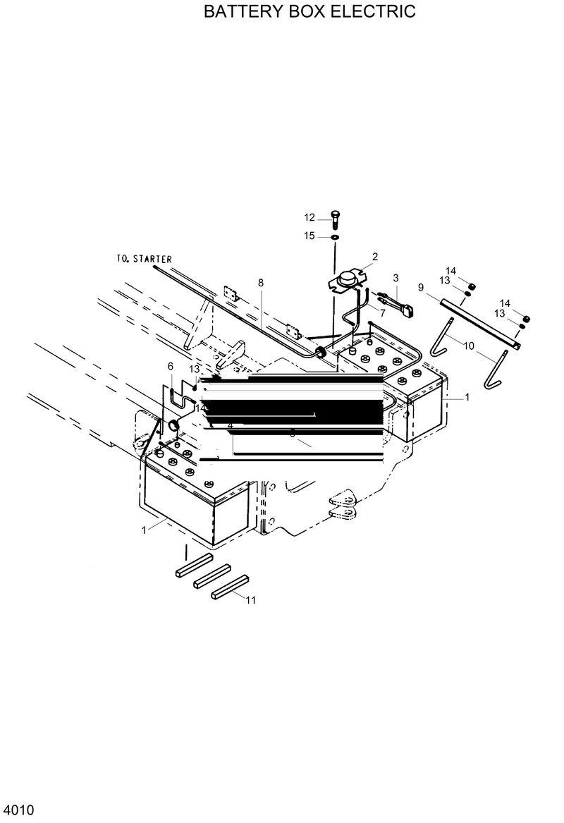 Схема запчастей Hyundai HL35C - BATTERY BOX ELECTRIC 