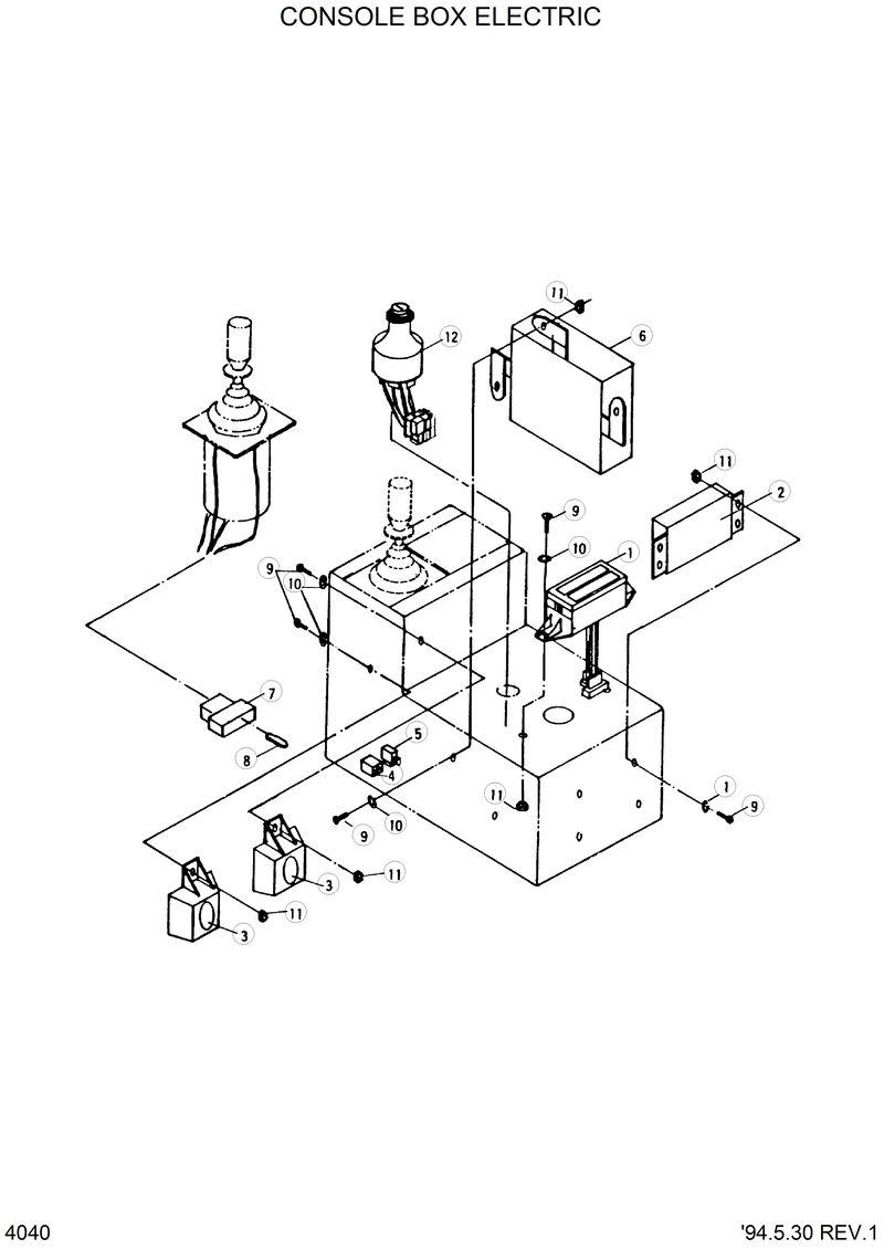 Схема запчастей Hyundai HL35C - CONSOLE BOX ELECTRIC 