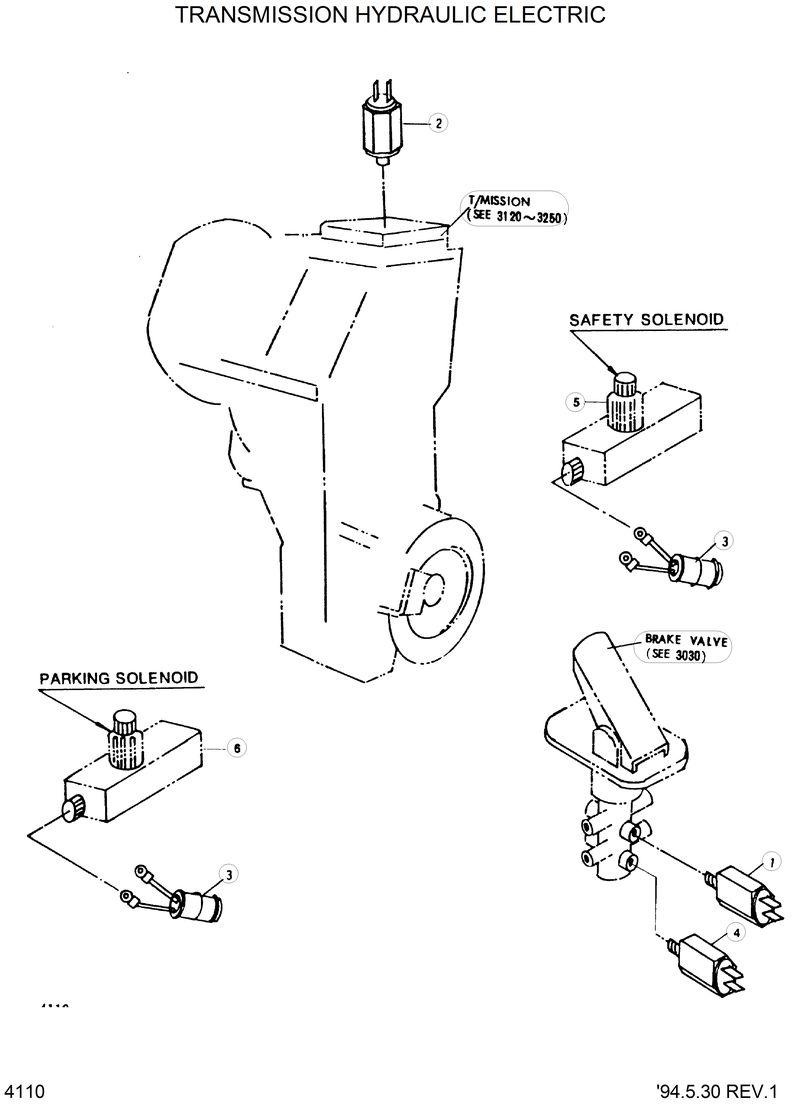Схема запчастей Hyundai HL35C - TRANSMISSION HYD ELECTRIC 
