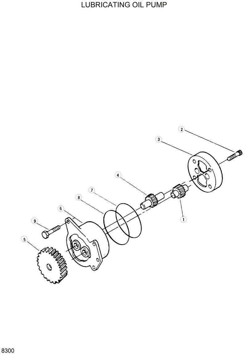 Схема запчастей Hyundai HL35C - LUBRICATING OIL PUMP 