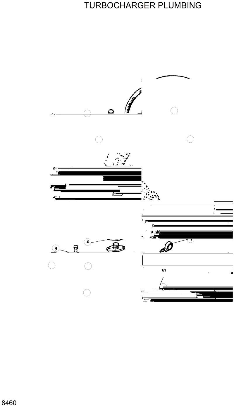Схема запчастей Hyundai HL35C - TURBOCHARGER PLUMBING 