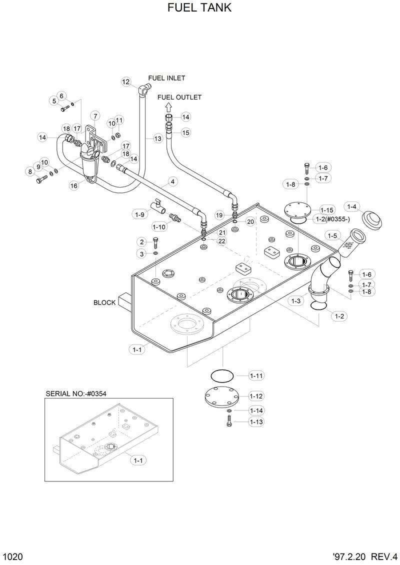 Схема запчастей Hyundai HL750 - FUEL TANK 
