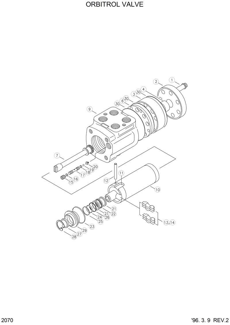 Схема запчастей Hyundai HL750 - ORBITROL VALVE 