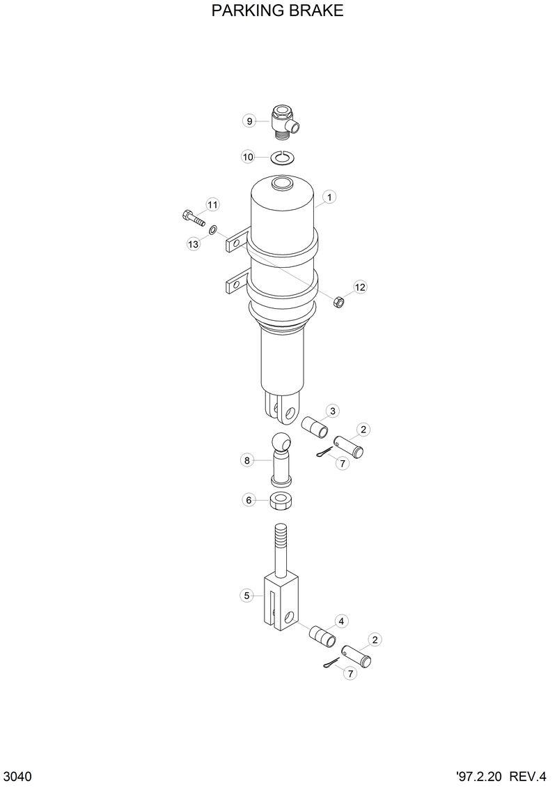 Схема запчастей Hyundai HL750 - PARKING BRAKE 