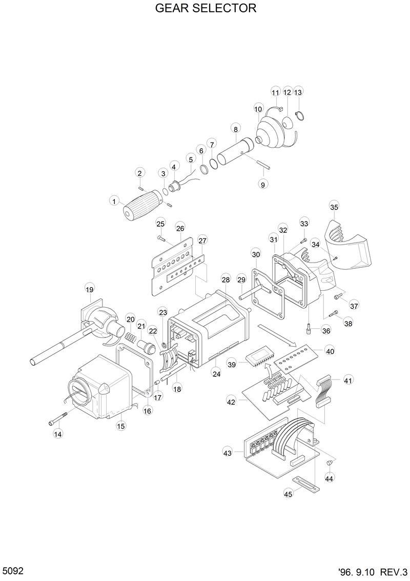 Схема запчастей Hyundai HL750 - GEAR SELECOTR 